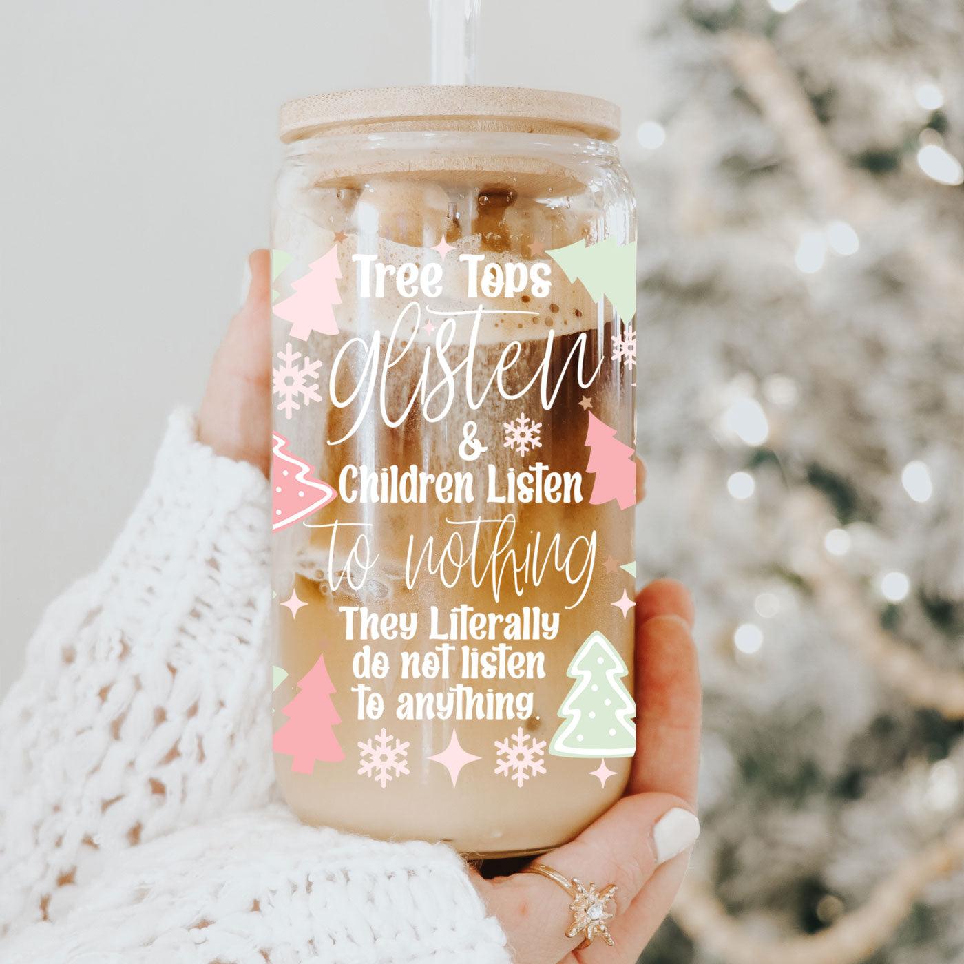 Funny wine glass for christmas